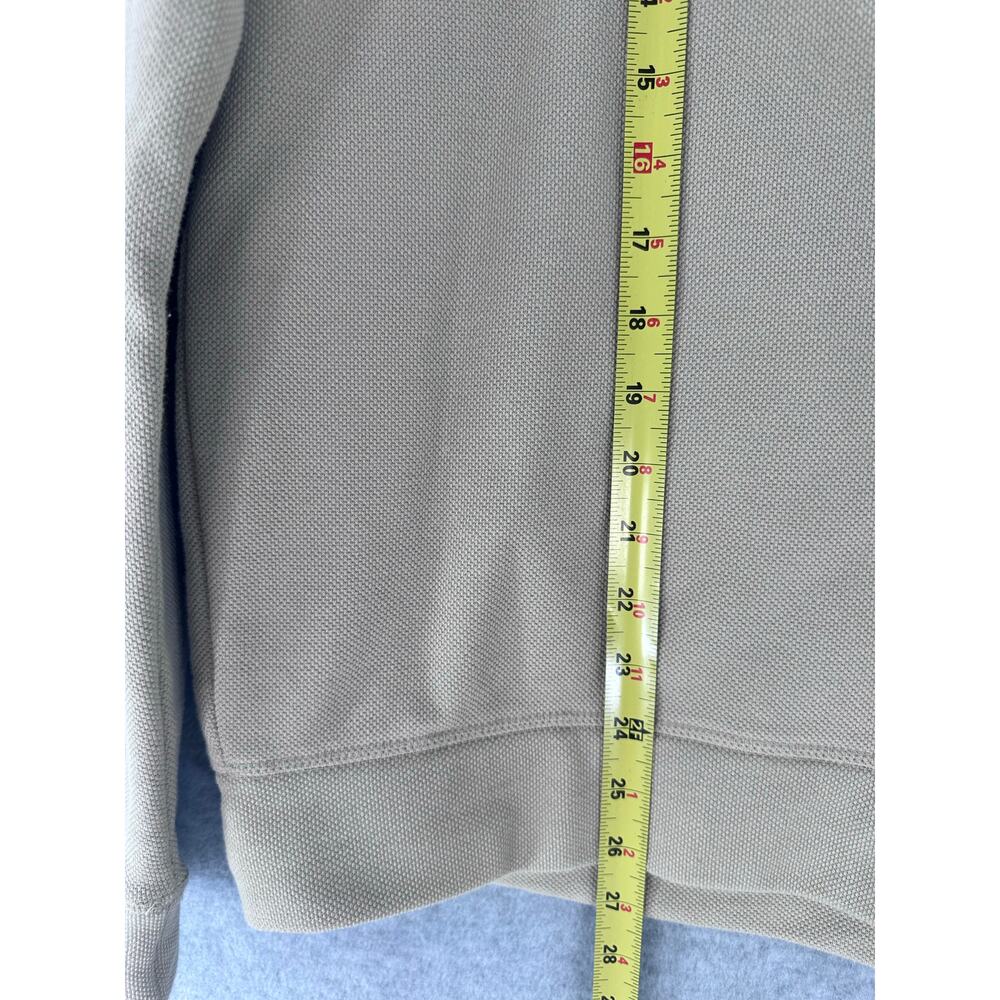 Nautica Men's sz M Beige 1/4 Zip Pullover Cotton Blend Neutral Golf Sailing Prep - Picture 6 of 10